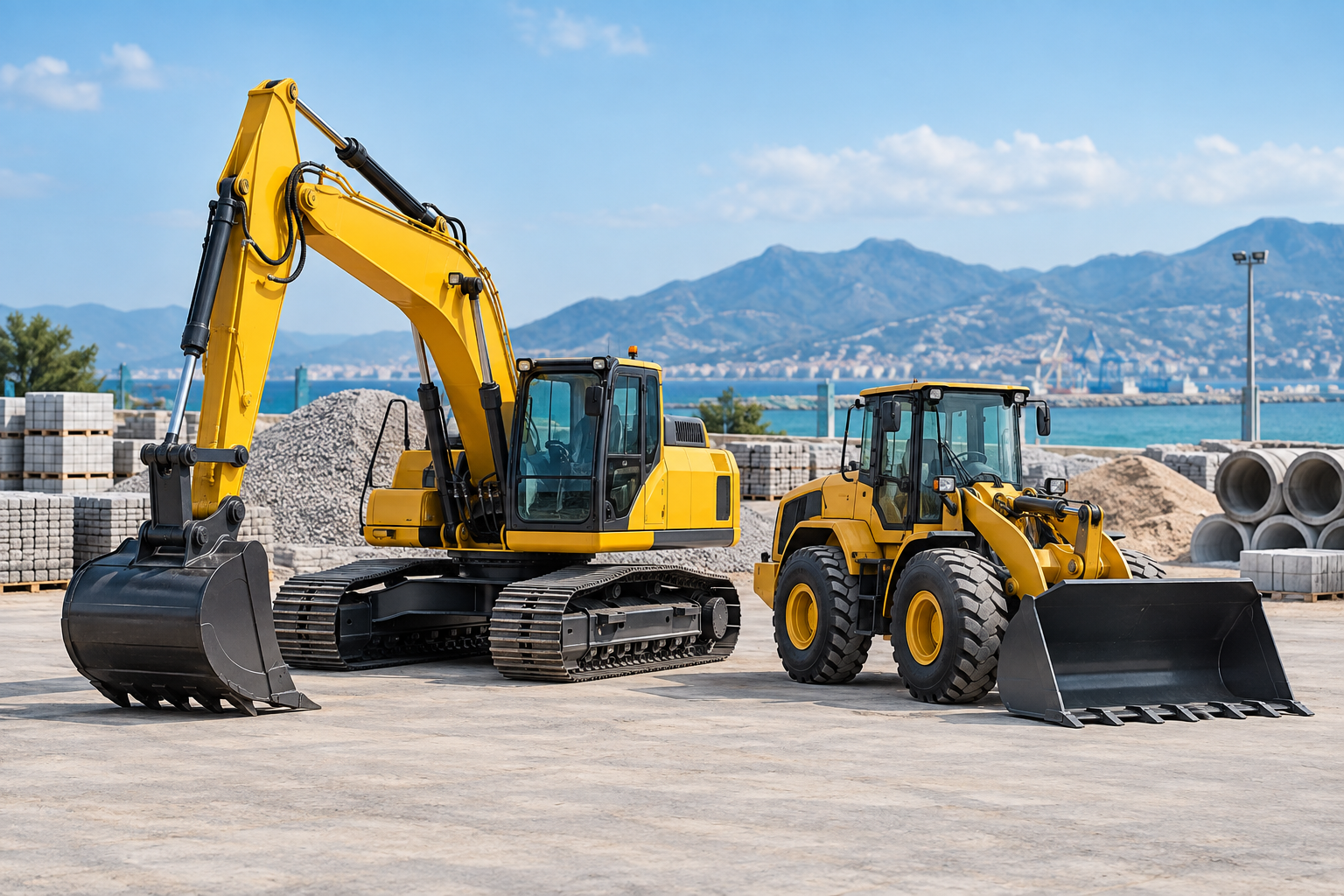 Engins de chantier — illustration de catégorie